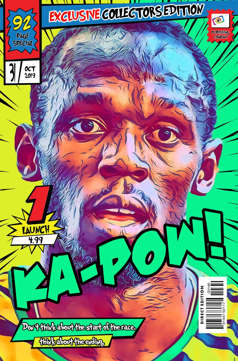 Usain Bolt — Comic Strip Canvas