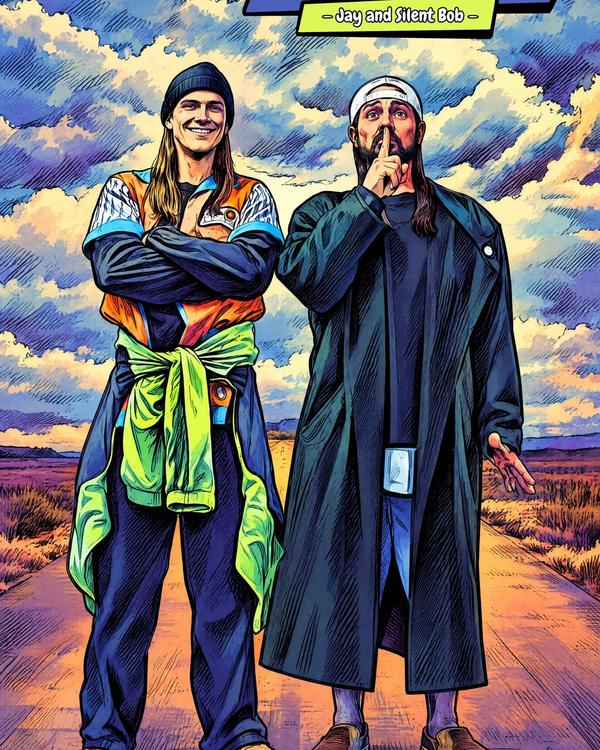 Jay & Silent Bob — Comic Strip Canvas