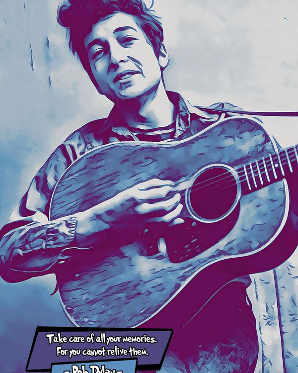 Bob Dylan — Comic Strip Canvas