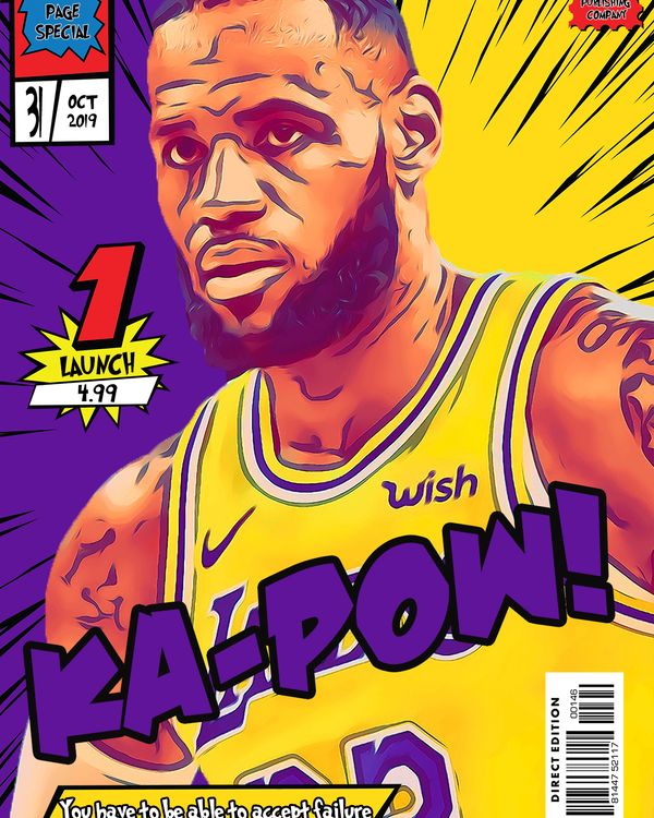 LeBron James — Comic Strip Canvas