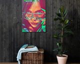 Billie Eilish lifestyle mockup — Comic Strip Canvas