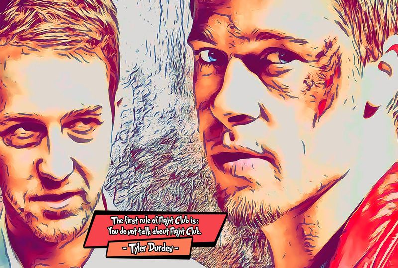 Fight Club — Comic Strip Canvas