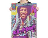 Jimi Hendrix lifestyle mockup — Comic Strip Canvas