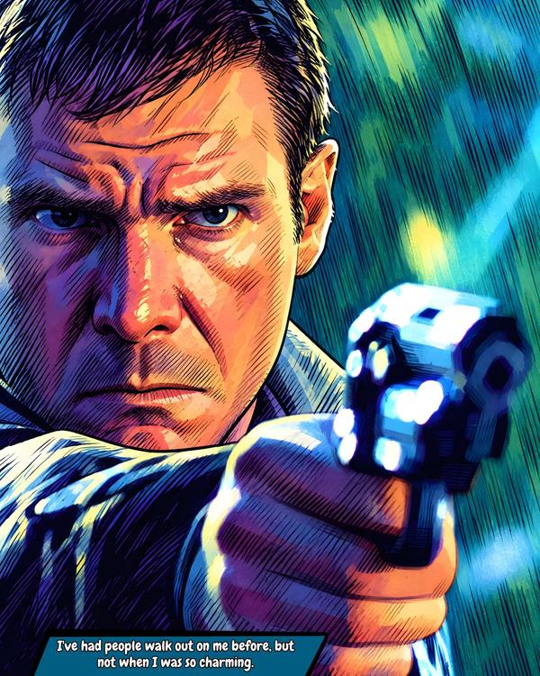 Rick Deckard — Comic Strip Canvas