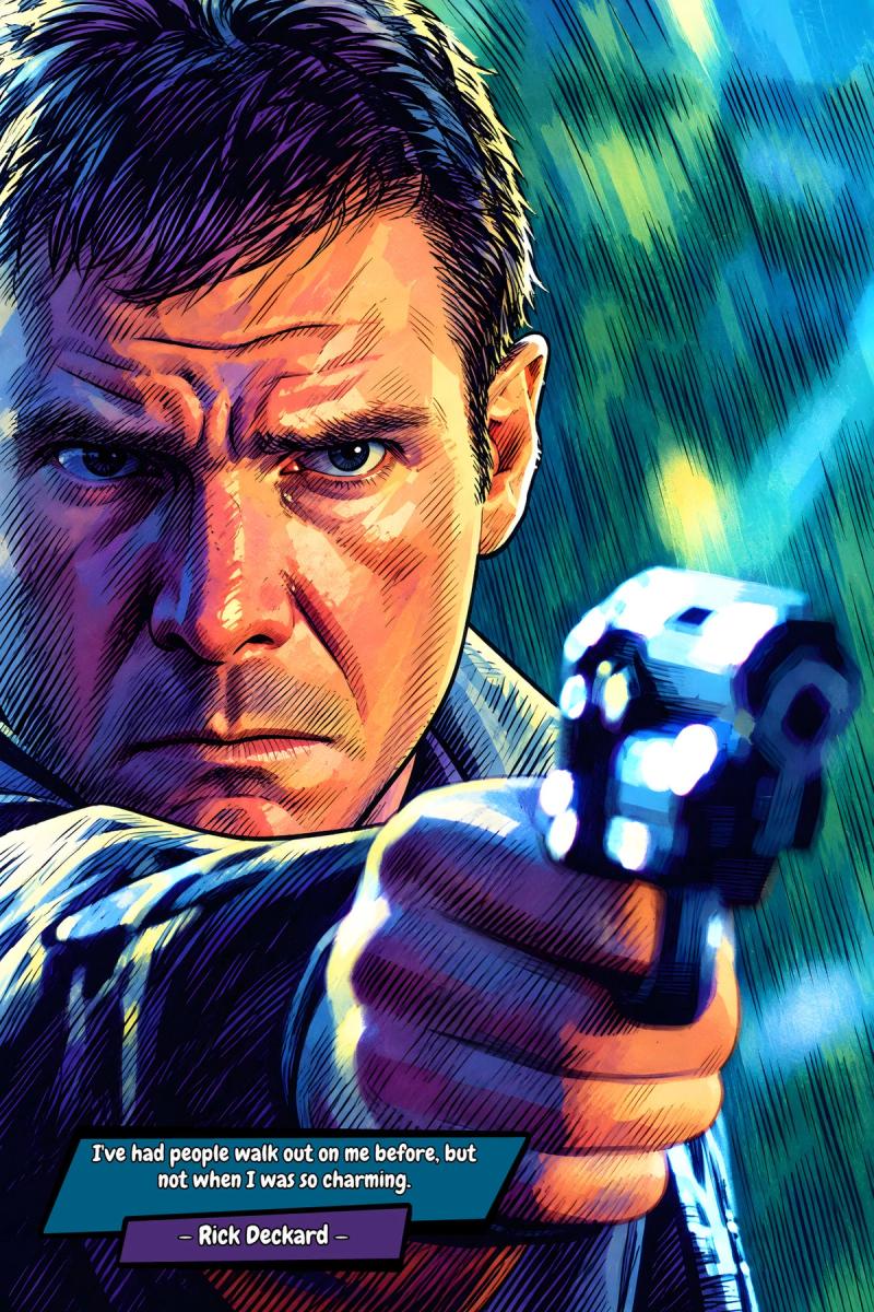 Rick Deckard — Comic Strip Canvas