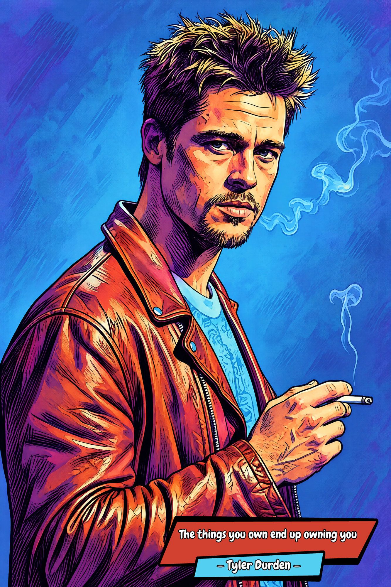 Tyler Durden — Comic Strip Canvas