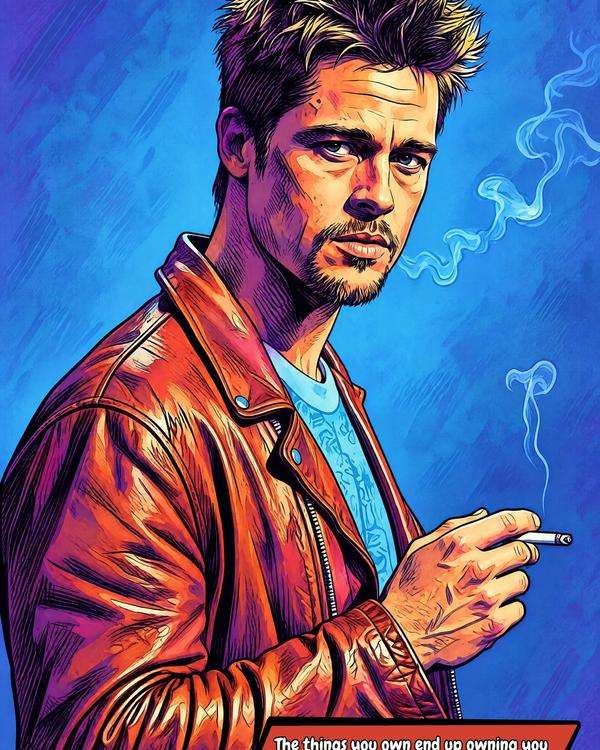 Tyler Durden — Comic Strip Canvas
