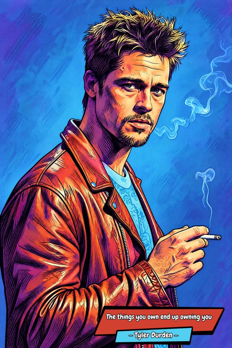 Tyler Durden — Comic Strip Canvas