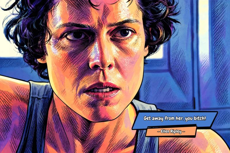 Ellen Ripley — Comic Strip Canvas