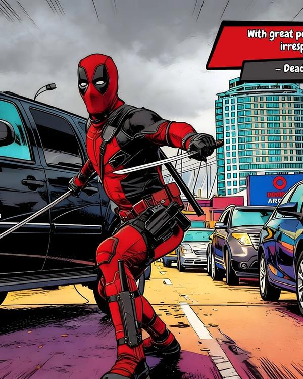 Deadpool — Comic Strip Canvas