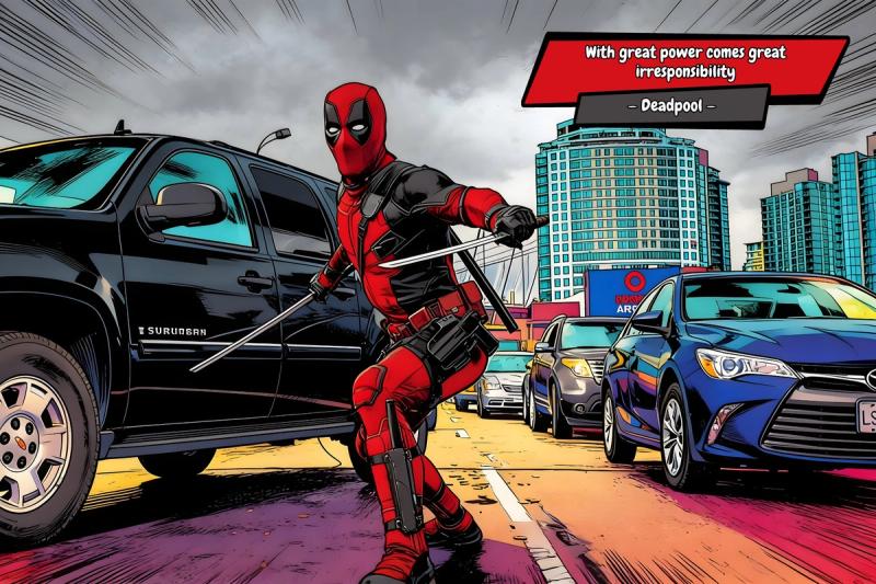 Deadpool — Comic Strip Canvas