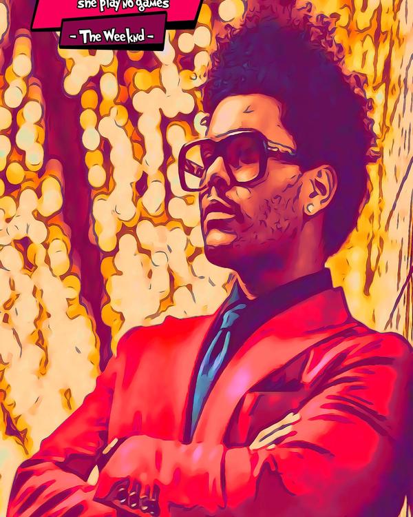 The Weeknd — Comic Strip Canvas