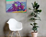 Valentino Rossi lifestyle mockup — Comic Strip Canvas