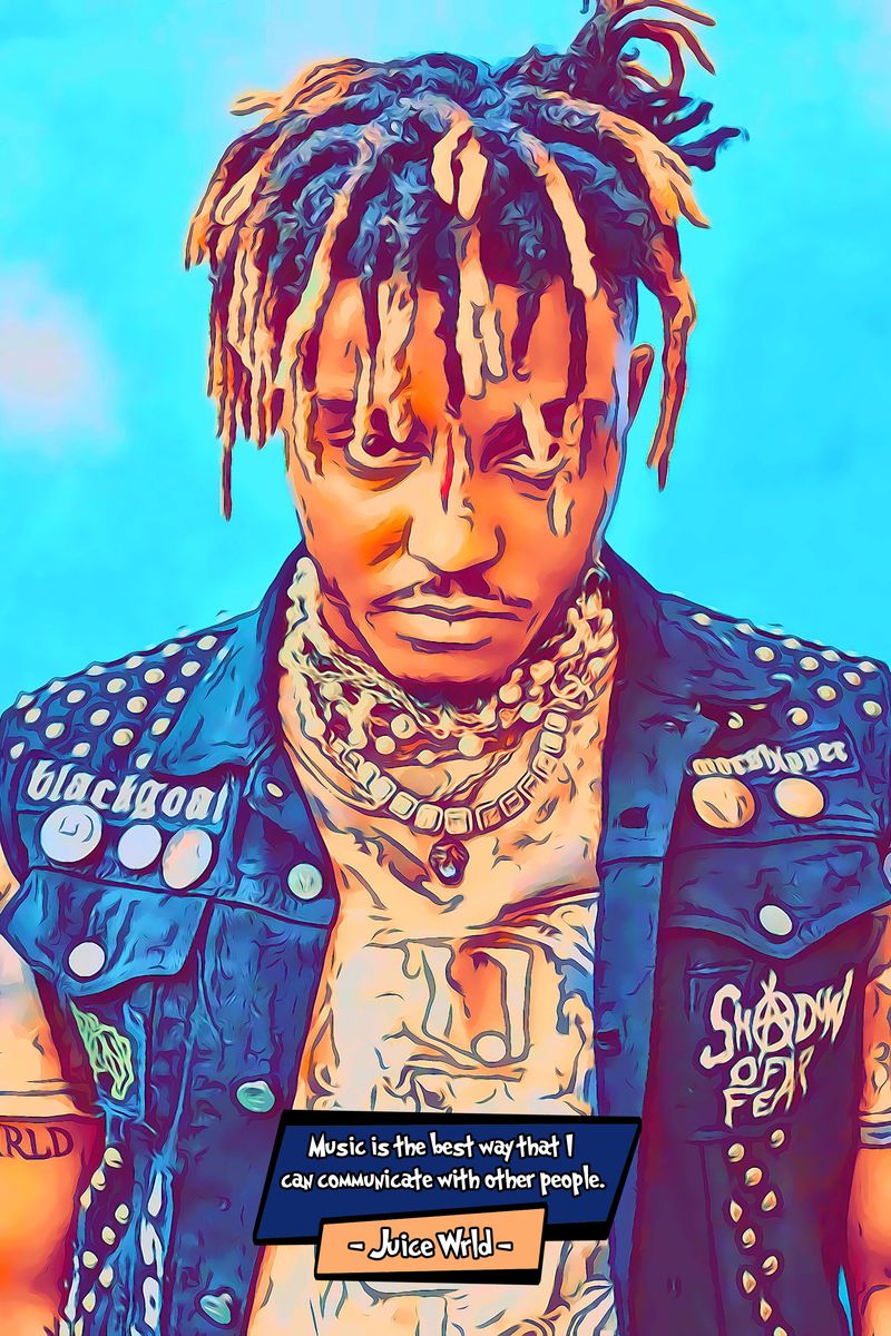 Juice Wrld — Comic Strip Canvas