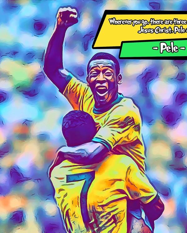 Pele — Comic Strip Canvas