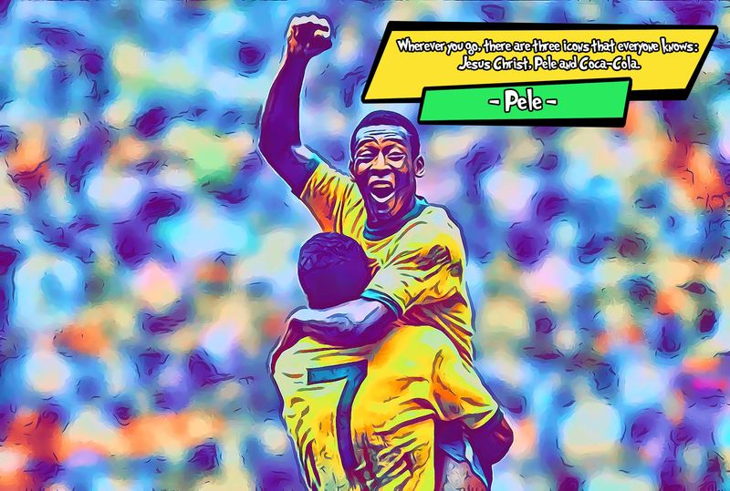 Pele — Comic Strip Canvas