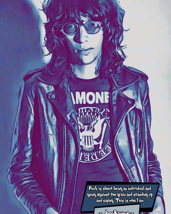 Joey Ramone — Comic Strip Canvas