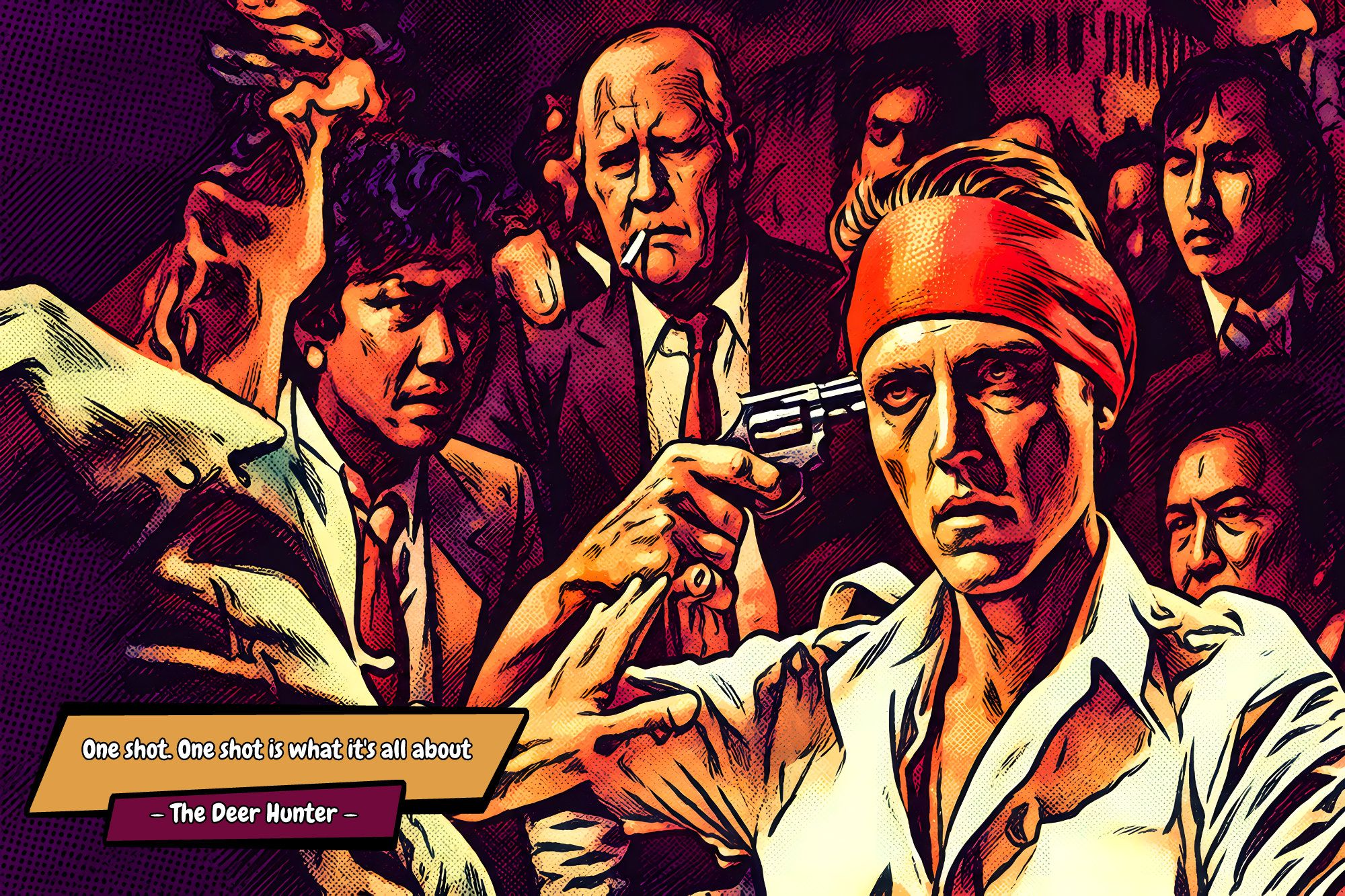 The Deer Hunter — Comic Strip Canvas