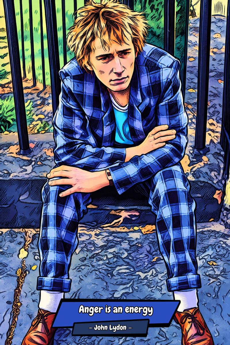 John Lydon — Comic Strip Canvas