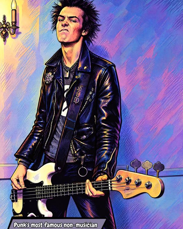 Sid Vicious — Comic Strip Canvas
