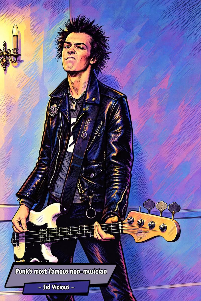 Sid Vicious — Comic Strip Canvas