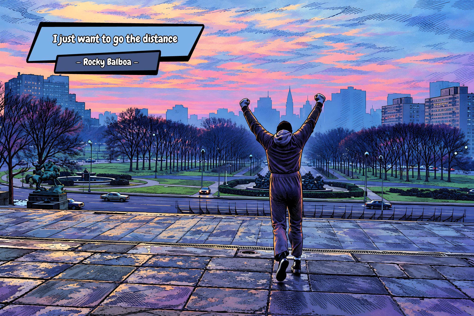 Rocky — Comic Strip Canvas