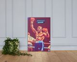 Marvin Hagler lifestyle mockup — Comic Strip Canvas