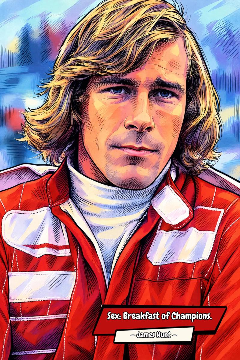 James Hunt — Comic Strip Canvas