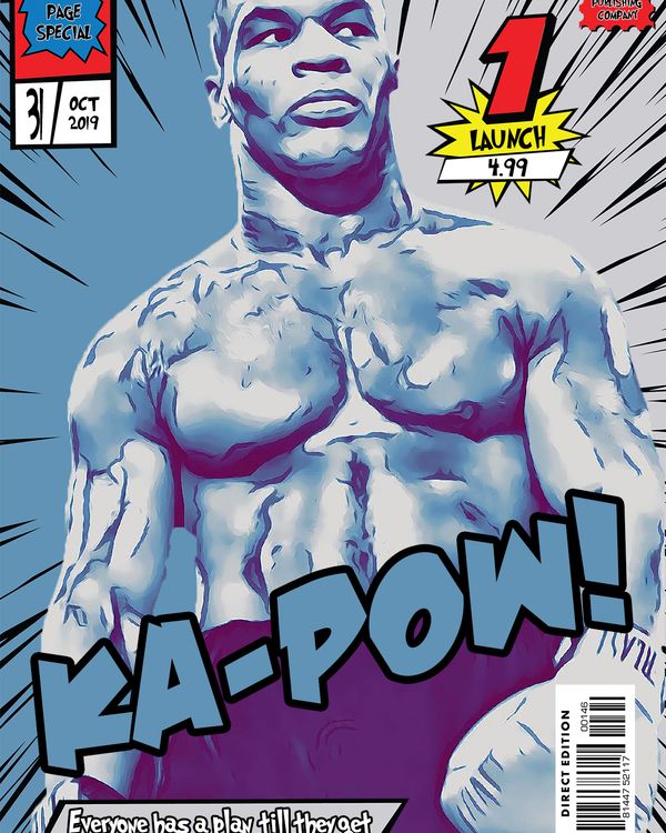 Mike Tyson — Comic Strip Canvas