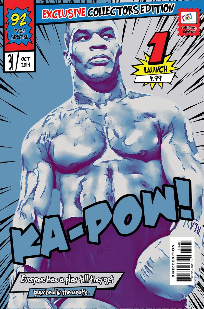 Mike Tyson — Comic Strip Canvas