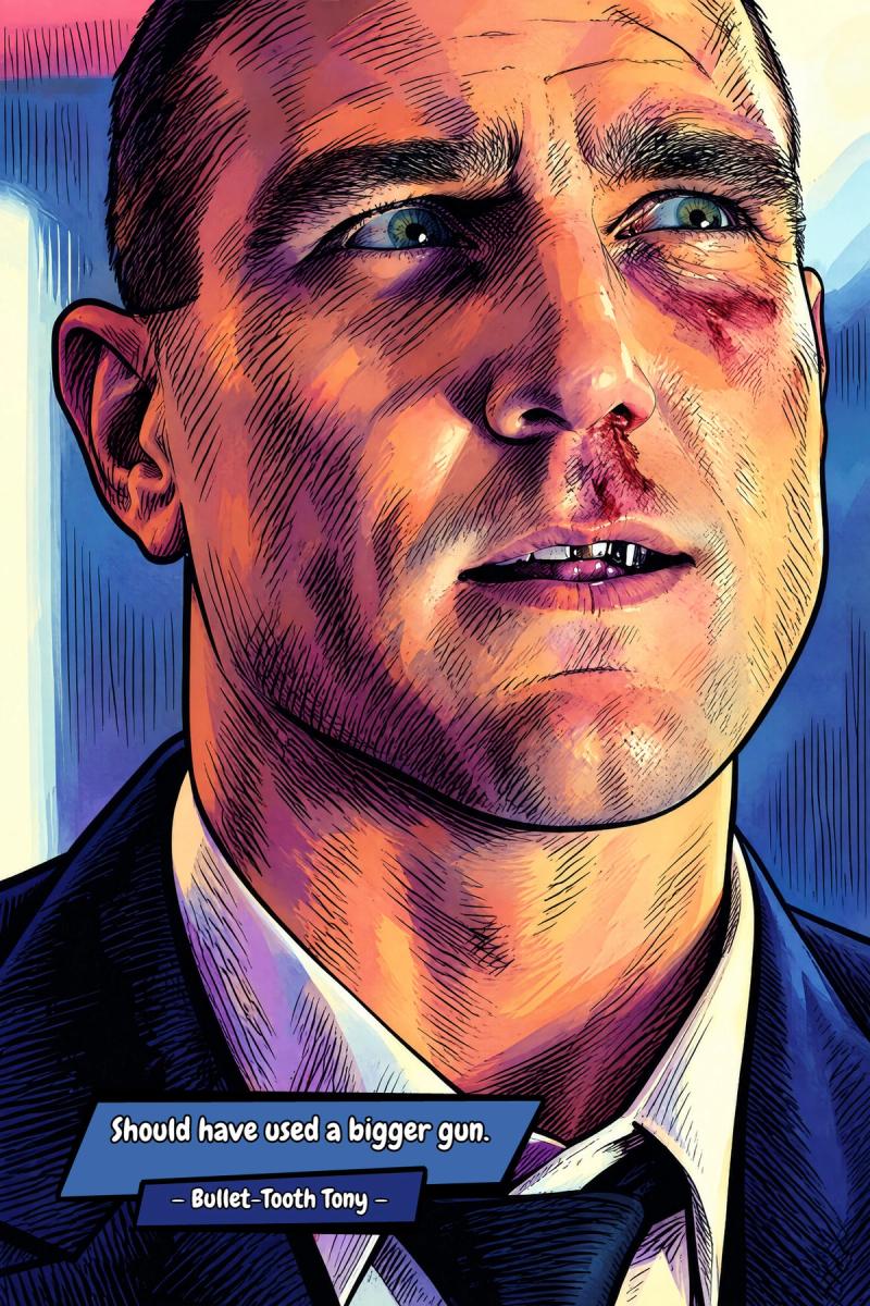 Bullet-Tooth Tony — Comic Strip Canvas
