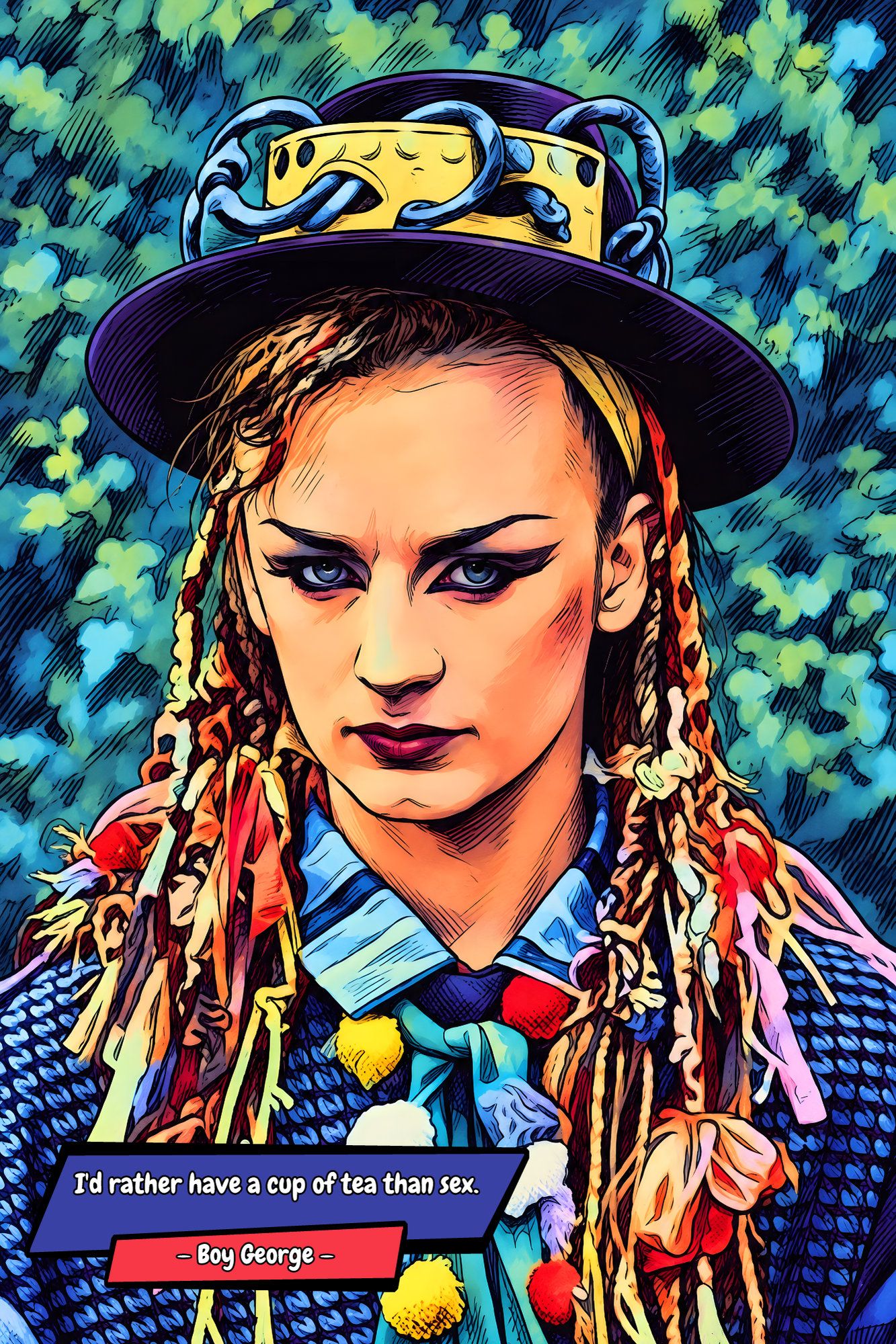 Boy George — Comic Strip Canvas