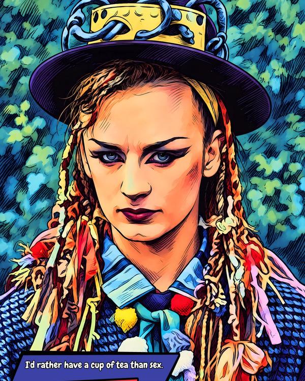 Boy George — Comic Strip Canvas