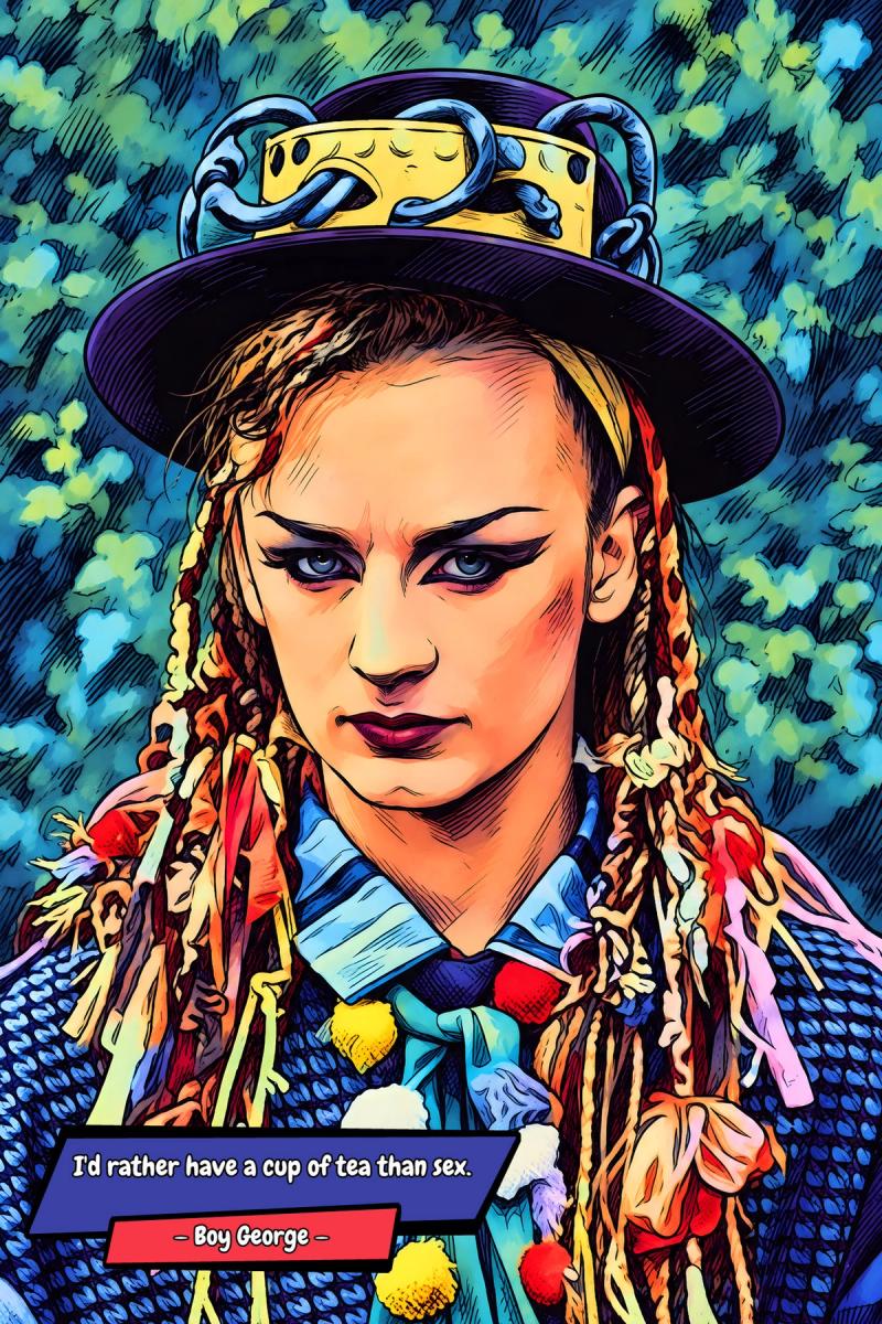 Boy George — Comic Strip Canvas