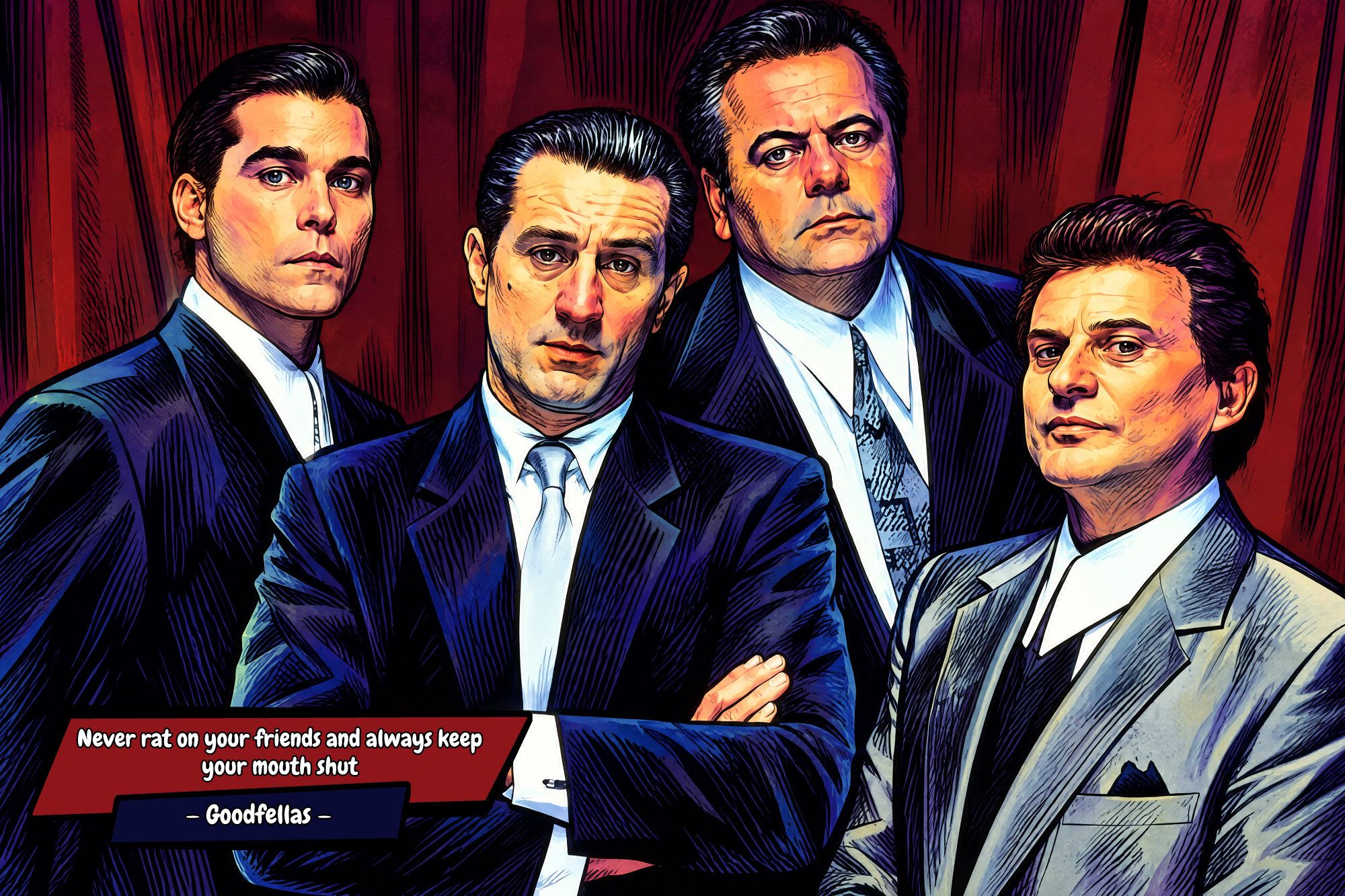 Goodfellas — Comic Strip Canvas