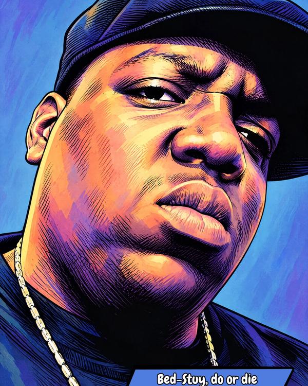 Notorious BIG — Comic Strip Canvas