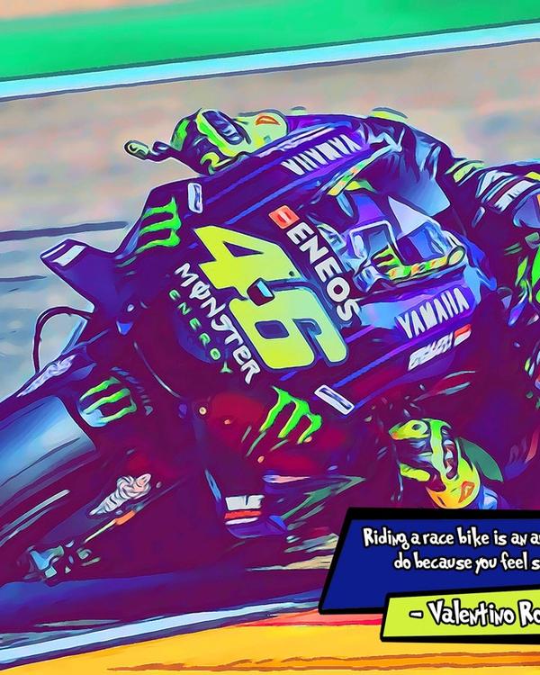 Valentino Rossi — Comic Strip Canvas