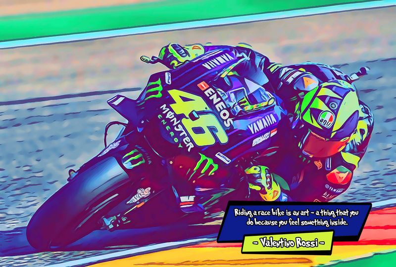 Valentino Rossi — Comic Strip Canvas