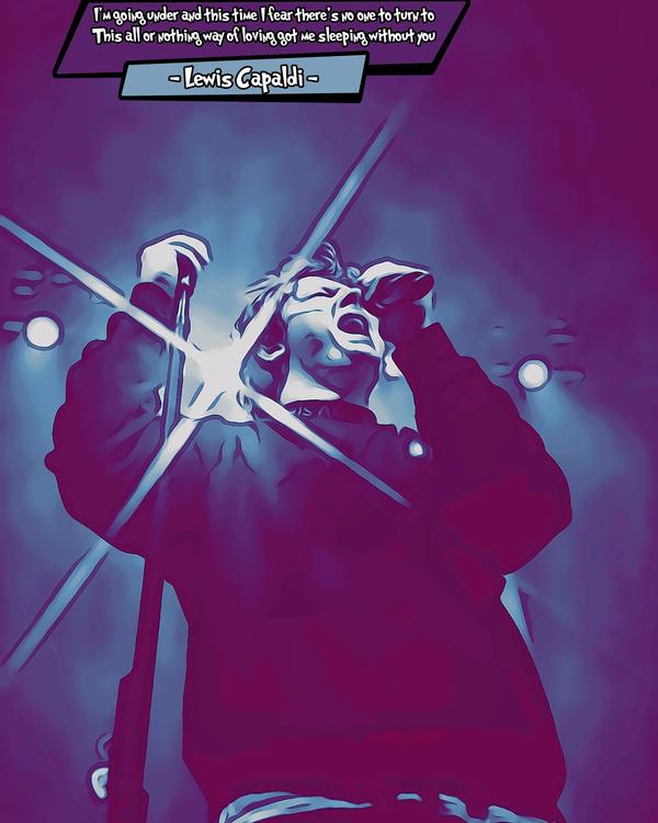 Lewis Capaldi — Comic Strip Canvas