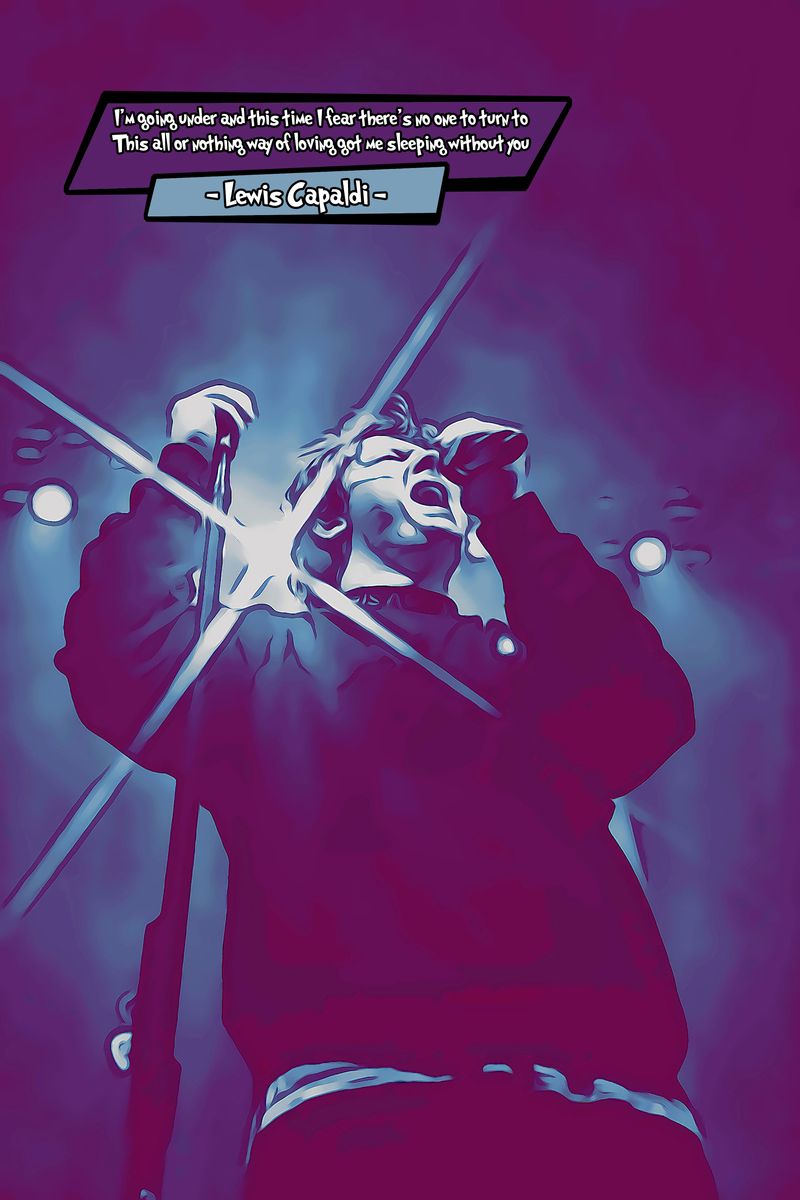 Lewis Capaldi — Comic Strip Canvas