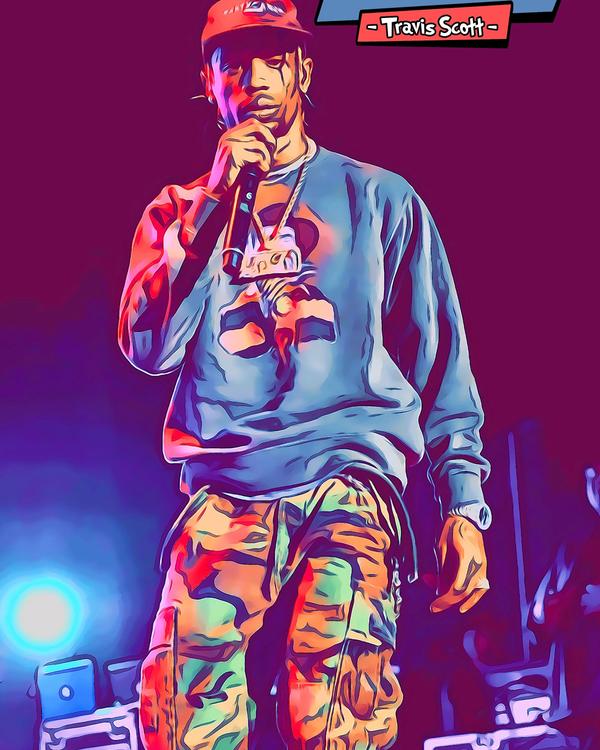 Travis Scott — Comic Strip Canvas