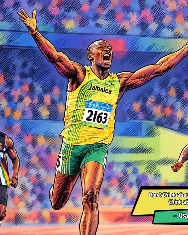 Usain Bolt — Comic Strip Canvas
