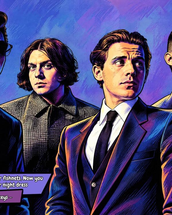 The Arctic Monkeys — Comic Strip Canvas
