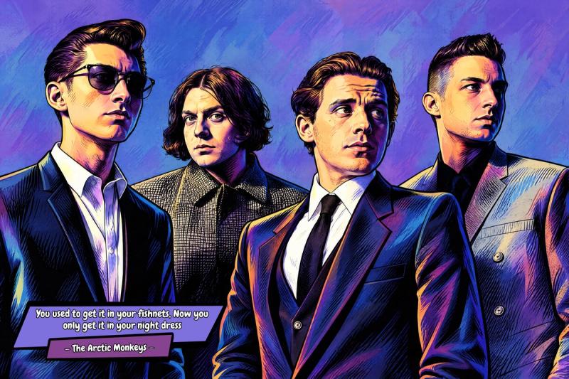 The Arctic Monkeys — Comic Strip Canvas