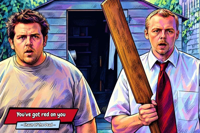Shaun Of The Dead — Comic Strip Canvas