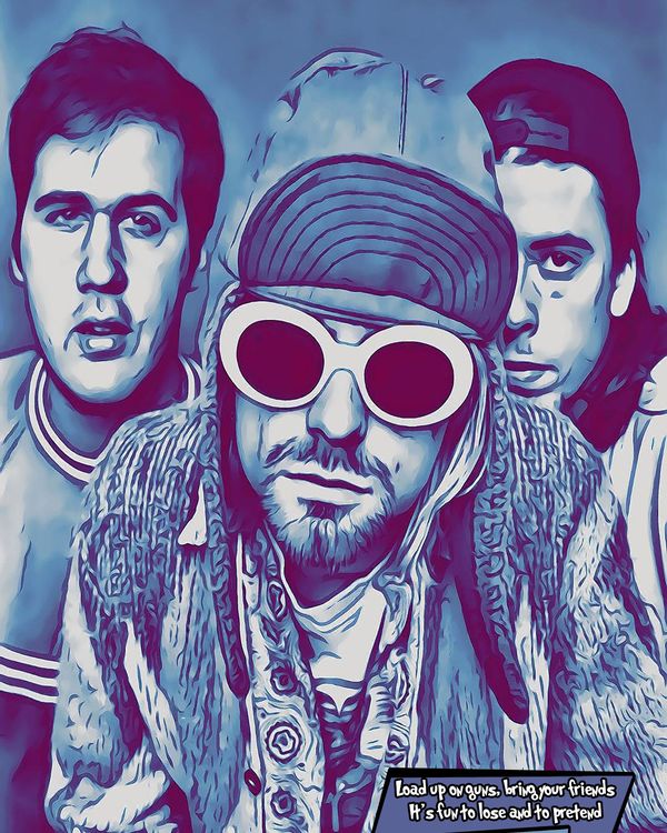 Nirvana — Comic Strip Canvas