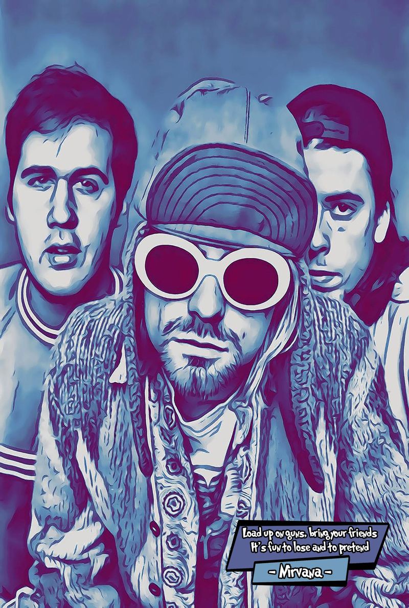 Nirvana — Comic Strip Canvas