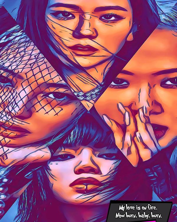 BlackPink — Comic Strip Canvas