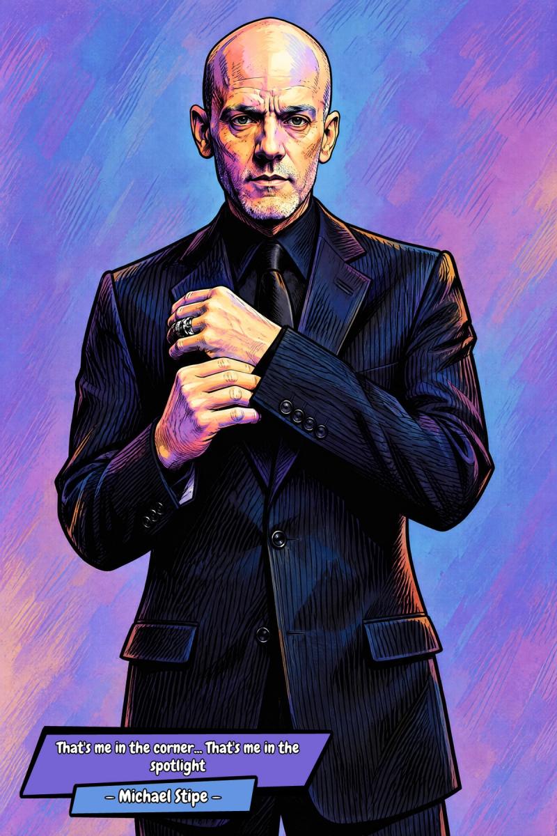 Michael Stipe — Comic Strip Canvas