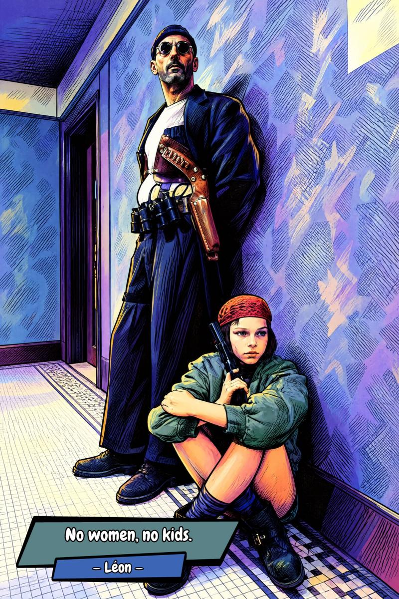 Leon — Comic Strip Canvas